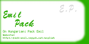 emil pack business card